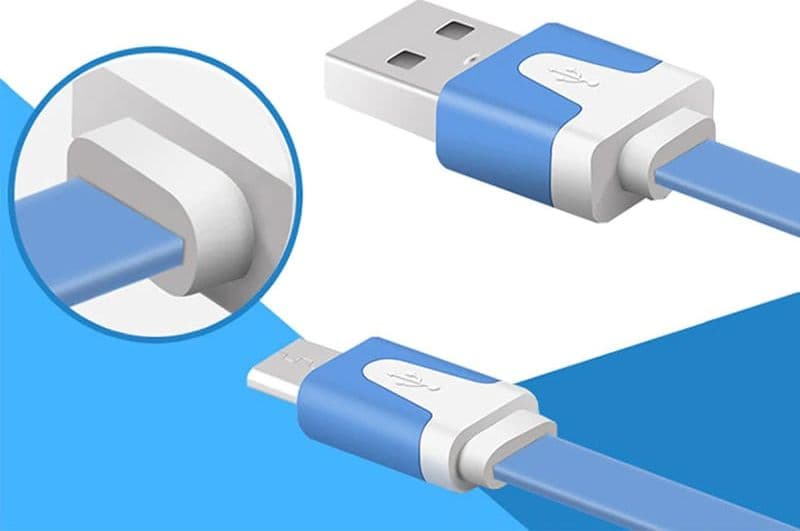 Cavo Flat USB AM a Micro USB M Azzurro 1m in  Scontolo.net - Potenza, commercioVirtuoso.it