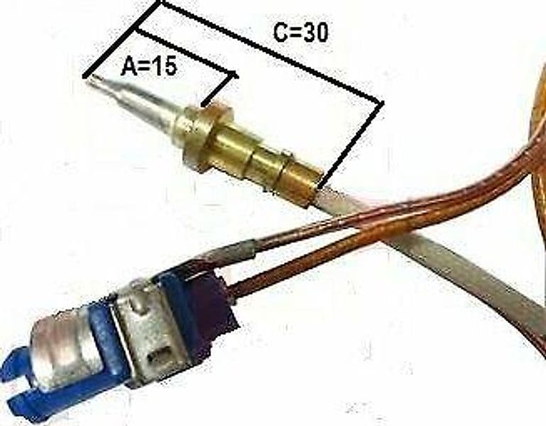 IGNIS WHIRLPOOL TERMOCOPPIA TESTA 30 MM CUCINA A GAS SPILLO 481010566187 TC 28 in prodotto EuroStore07 - Alatri, commercioVirtuoso.it