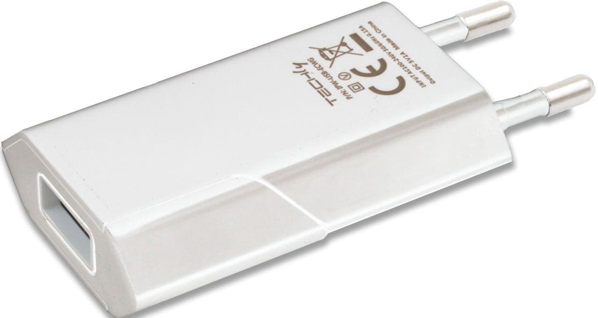 Caricatore USB 1A Compatto Spina Europea Bianco in Caricabatterie da muro Scontolo.net - Potenza, commercioVirtuoso.it