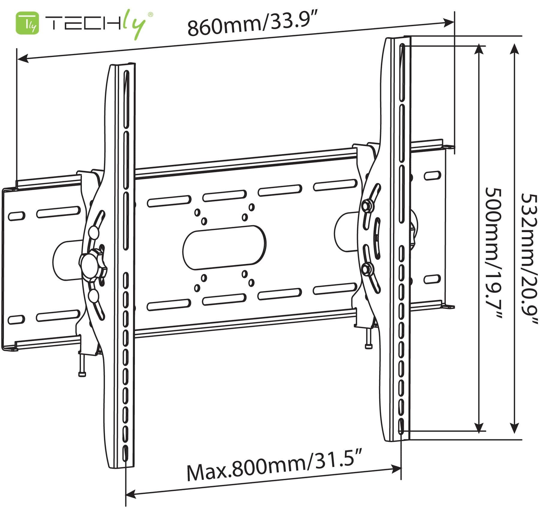 Supporto a Muro Inclinabile per TV LED LCD 42-80'' Nero in Supporti da parete e da soffitto Scontolo.net - Potenza, commercioVirtuoso.it