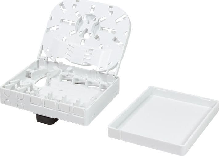 Scatola di connessione indoor FTTH per 4 fibre, 4 adattatori, per guida DIN in Scatole di derivazione Scontolo.net - Potenza, commercioVirtuoso.it