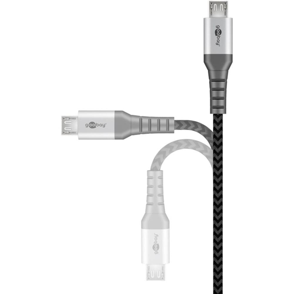 Cavo Micro USB Guaina Intrecciata USB2.0 A M/MicroB M 0,5m Nero/Silver in  Scontolo.net - Potenza, commercioVirtuoso.it
