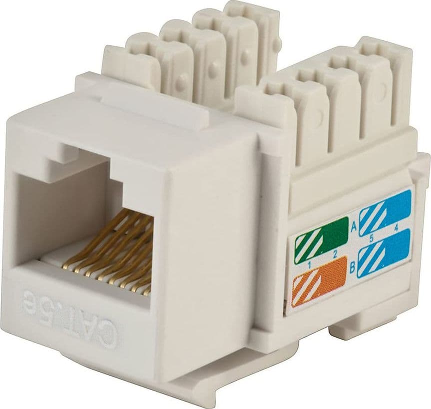 Frutto Keystone RJ45 Cat.5E UTP IDC 90&deg Bianco in Cavi Ethernet Scontolo.net - Potenza, commercioVirtuoso.it