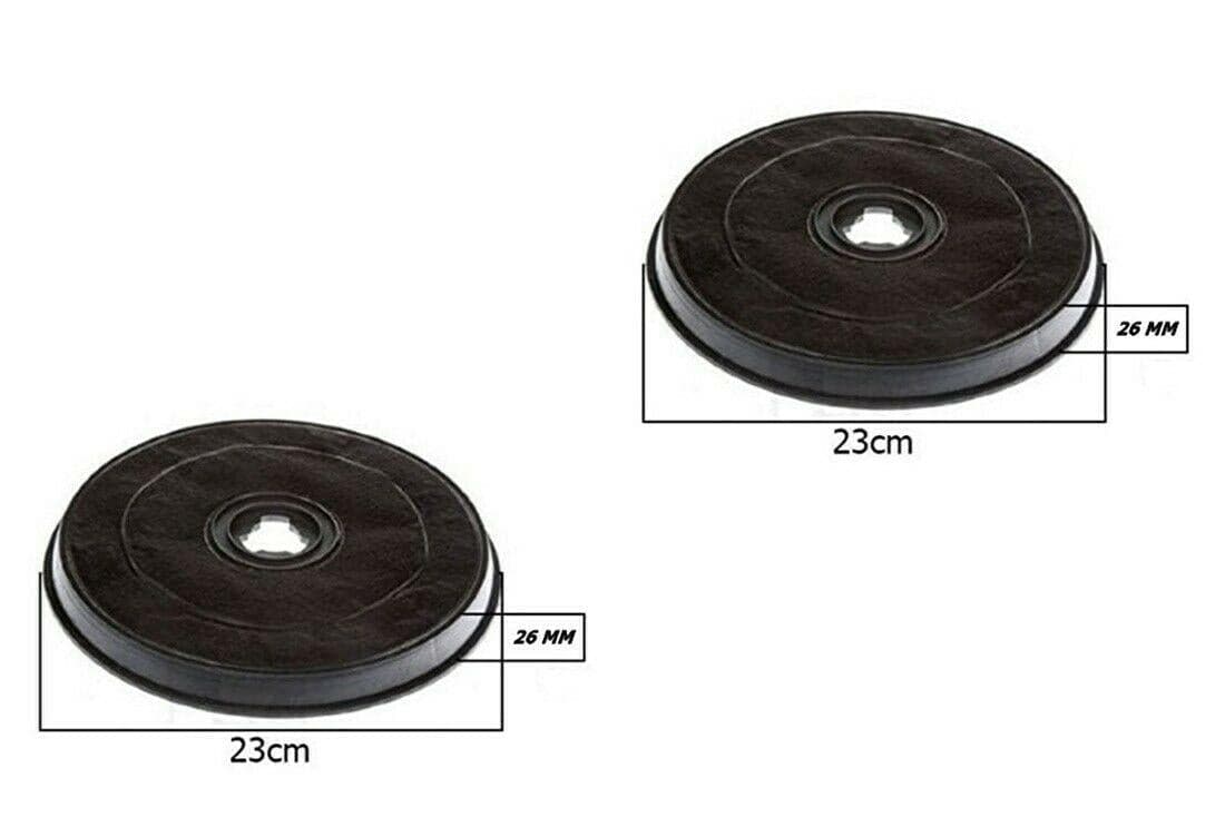 2 FILTRI CON CARBONI ATTIVI ADATTABILI CAPPA FABER H 2.6 Cm Ø 23.2 F 38 in prodotto EuroStore07 - Alatri, commercioVirtuoso.it