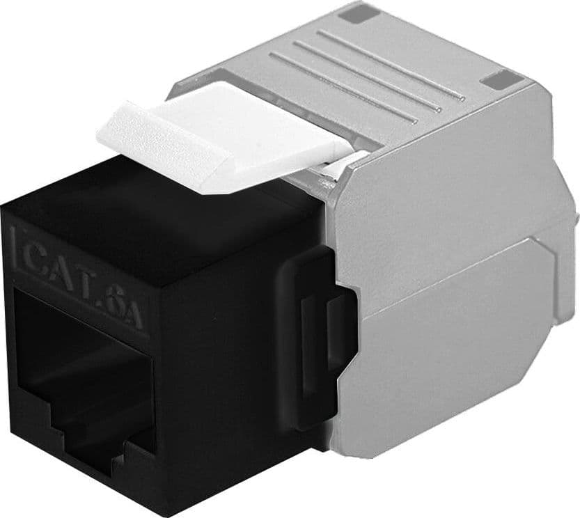 Frutto Keystone RJ45 Cat.6A UTP Tool-Free Nero Grigio in Cavi Ethernet Scontolo.net - Potenza, commercioVirtuoso.it
