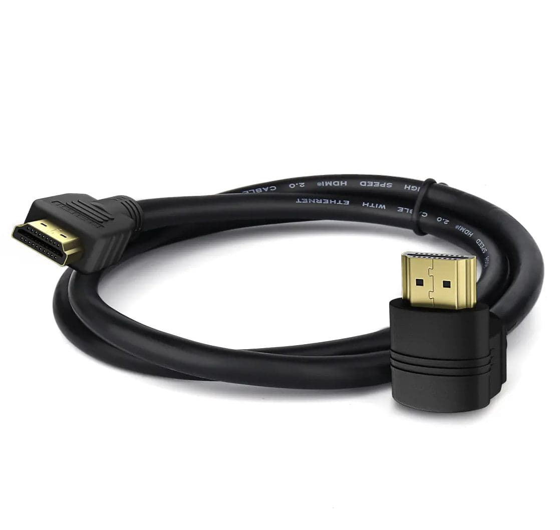 Cavo HDMI&trade High Speed con Ethernet A/A M/M Angolato 90&deg 2m in Cavi HDMI Scontolo.net - Potenza, commercioVirtuoso.it