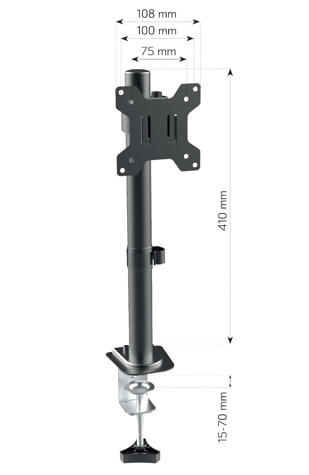 Supporto da Scrivania con Morsetto per Monitor 13-32'' Braccio Corto Inclinabile in Supporti Scontolo.net - Potenza, commercioVirtuoso.it