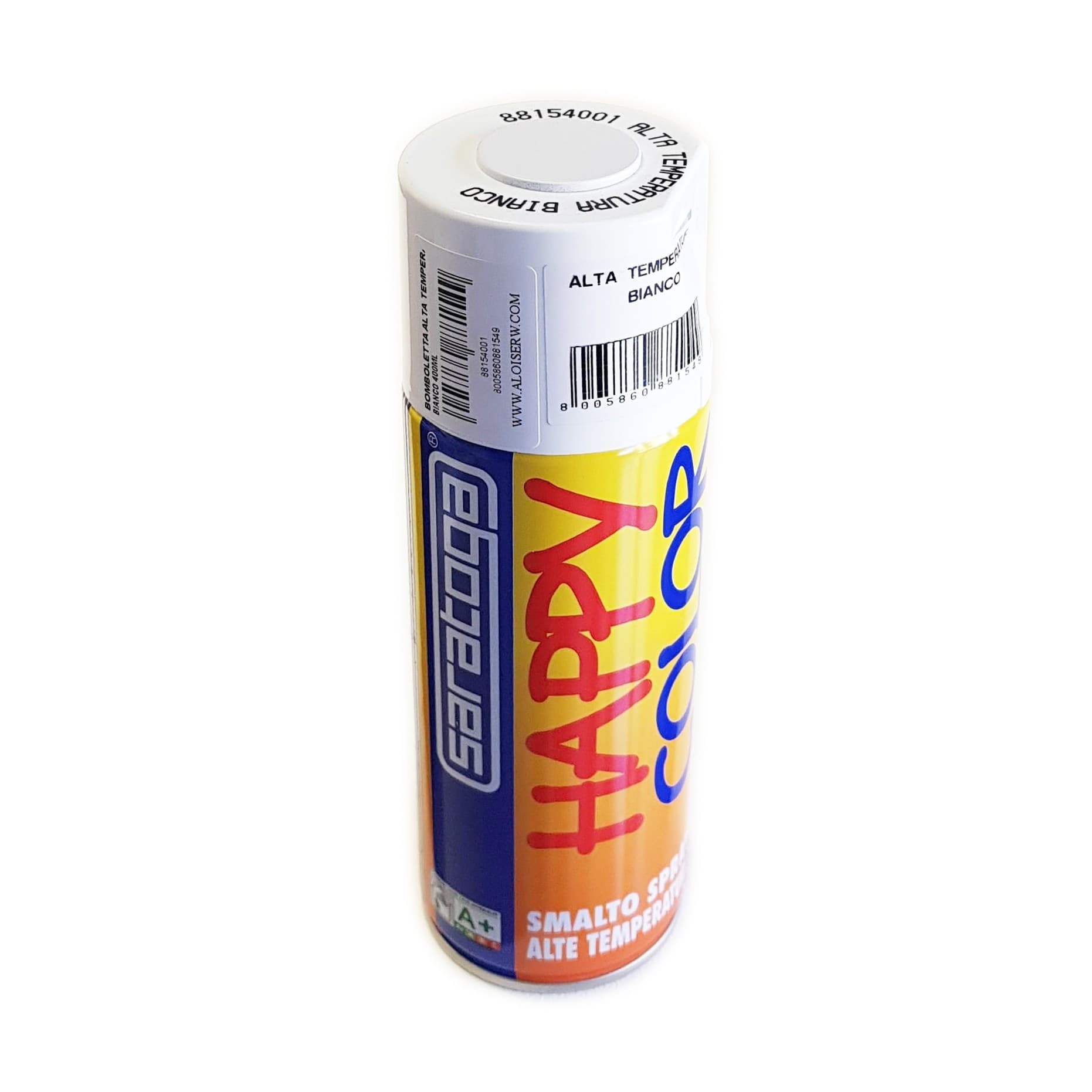 Saratoga bomboletta happy color 400ml spray per alta temperatura max 350°C finitura semilucida in Vernice a spray Aloiserw.com - Altomonte, commercioVirtuoso.it