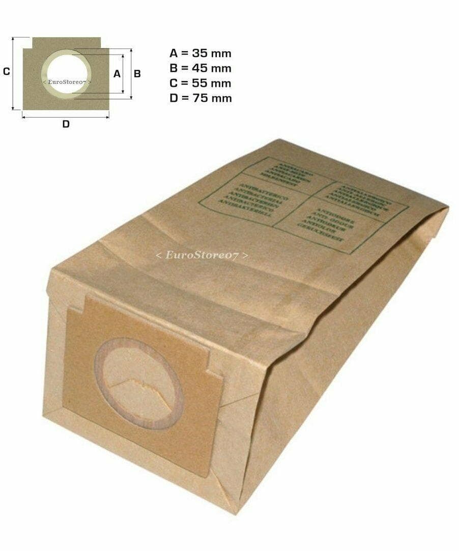 8 SACCHETTI ASPIRAPOLVERE NO ORIGINALI ROWENTA CORDY RH 7061 RH 7076 RW 28 in prodotto EuroStore07 - Alatri, commercioVirtuoso.it