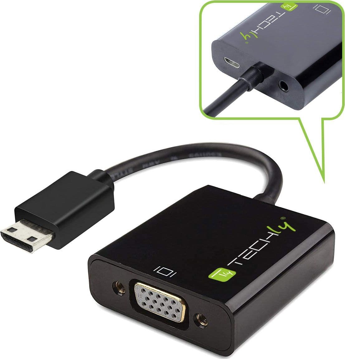 Cavo Convertitore Adattatore da HDMI&trade mini C a VGA con Micro USB e Audio in  Scontolo.net - Potenza, commercioVirtuoso.it