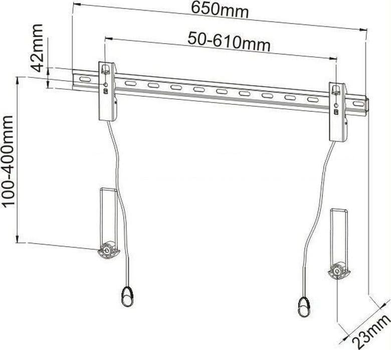 Staffa Muro Fissa Slim con Distanziali TV LED LCD 40-65'' Nero in Supporti da parete e da soffitto Scontolo.net - Potenza, commercioVirtuoso.it