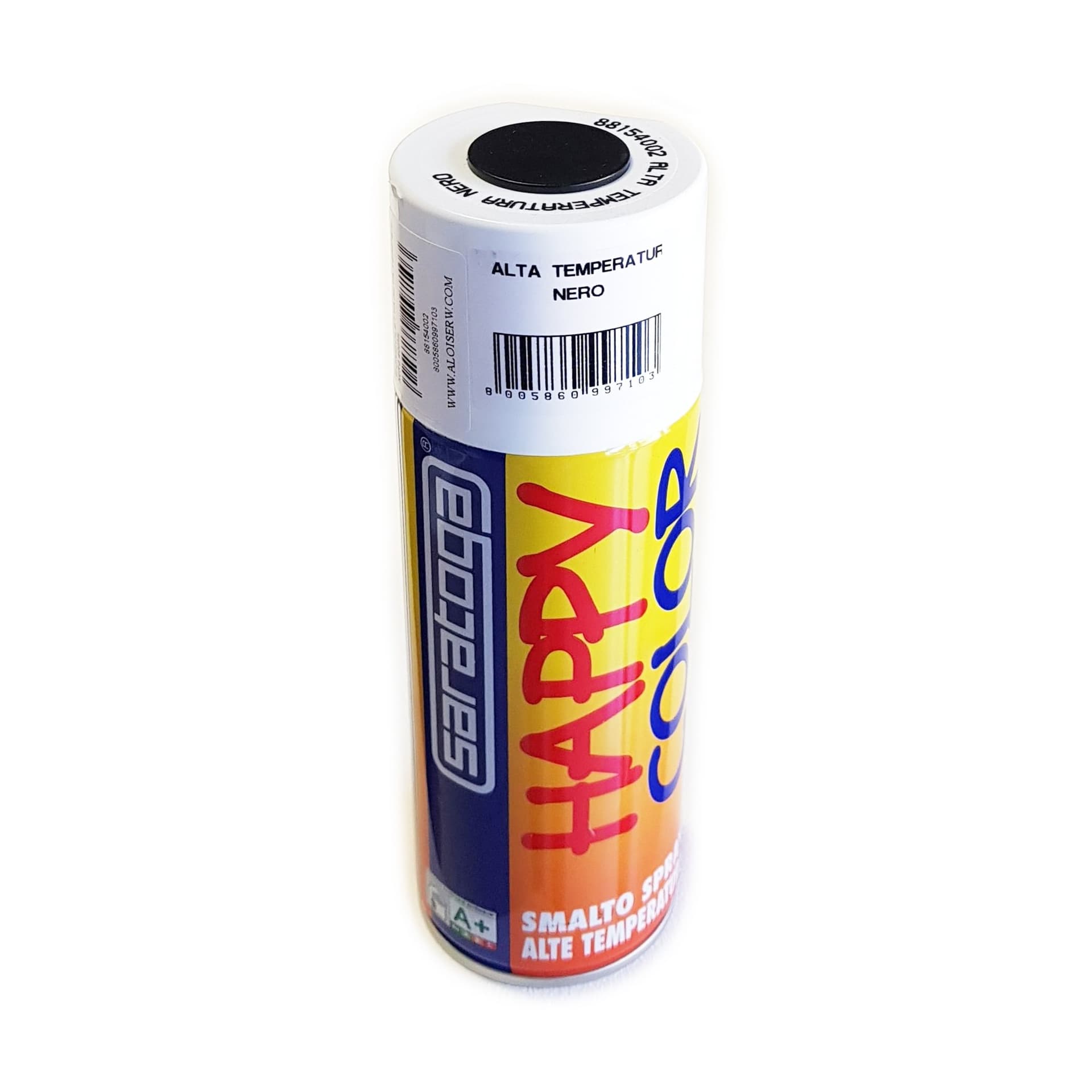 Saratoga bomboletta happy color 400ml spray per alta temperatura max 350°C finitura semilucida in Vernice a spray Aloiserw.com - Altomonte, commercioVirtuoso.it