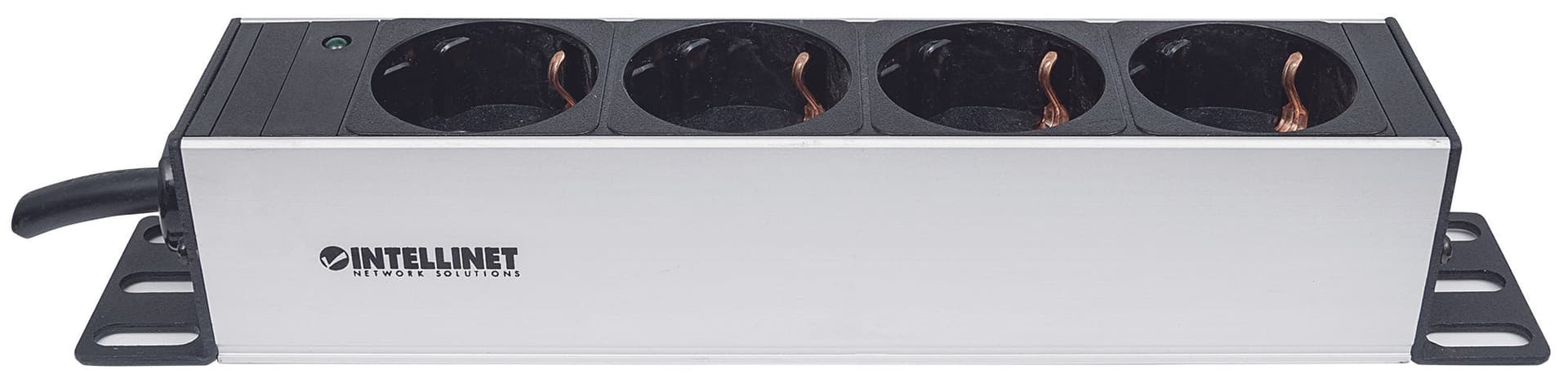 Multipresa Schuko 4 posti da Rack 10'' con Spina Schuko Angolata 1U in Multiprese Scontolo.net - Potenza, commercioVirtuoso.it