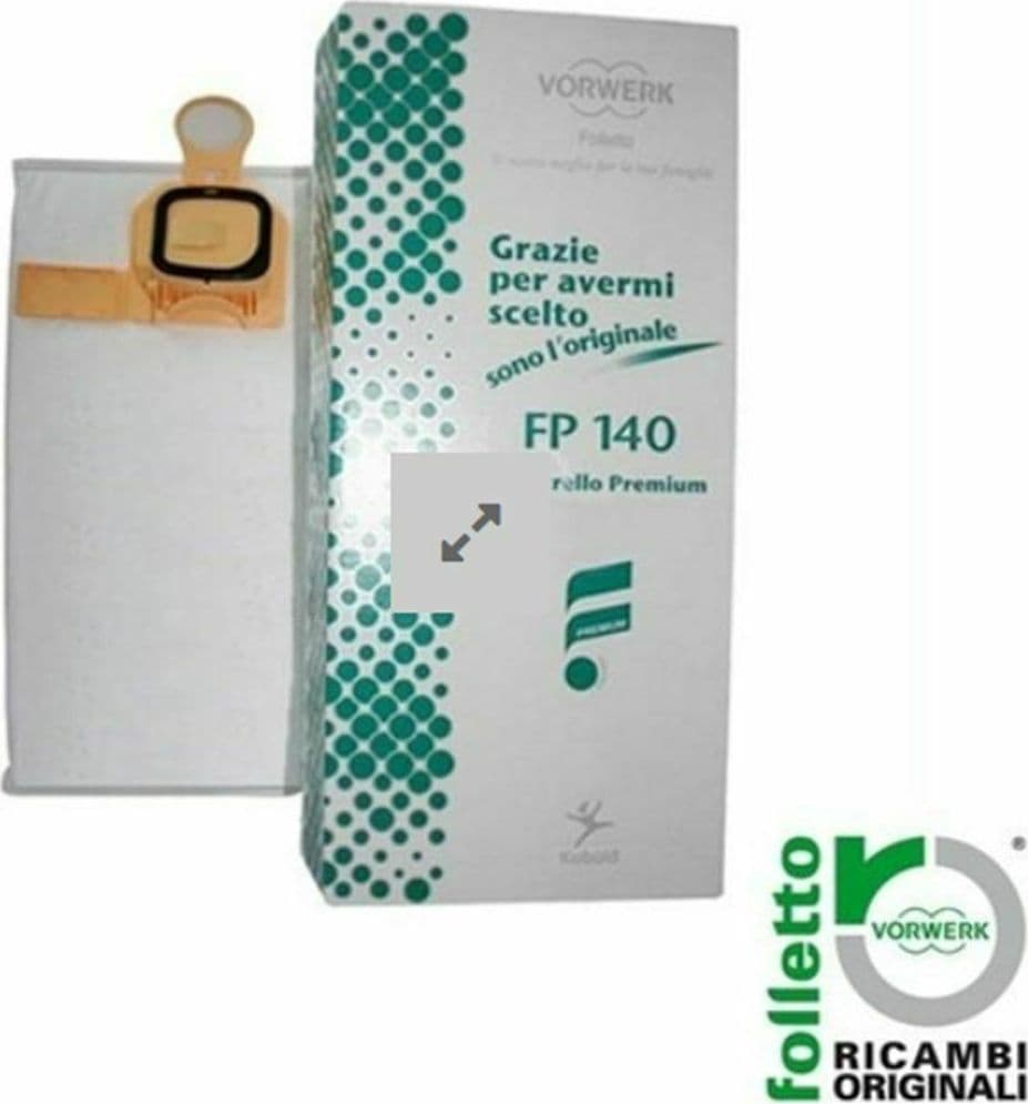 FOLLETTO VK140 VK150 6 SACCHETTI ORIGINALI ASPIRAPOLVERE VORWERK NO PROFUMI in prodotto EuroStore07 - Alatri, commercioVirtuoso.it