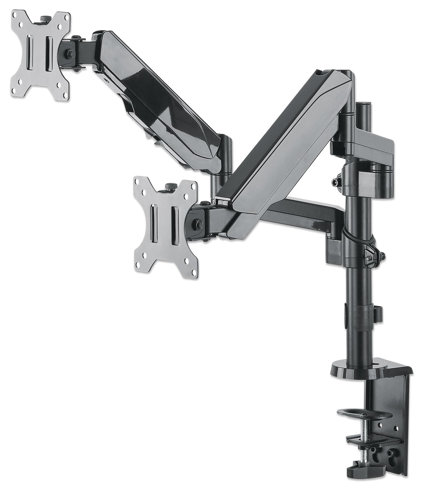 Supporto da Scrivania Doppio Monitor 17-32'' con molla a gas Nero in Supporti Scontolo.net - Potenza, commercioVirtuoso.it