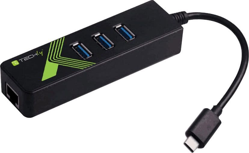 Adattatore Convertitore USB-C&trade Ethernet Gigabit con Hub 3 porte USB-A 3.0 in Adattatori USB wireless Scontolo.net - Potenza, commercioVirtuoso.it