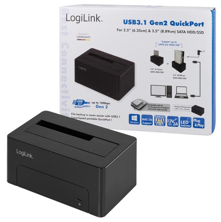 Docking Station USB3.1 Gen2 per HDD/SSD SATA da 2.5''/3.5'' Nero in  Scontolo.net - Potenza, commercioVirtuoso.it