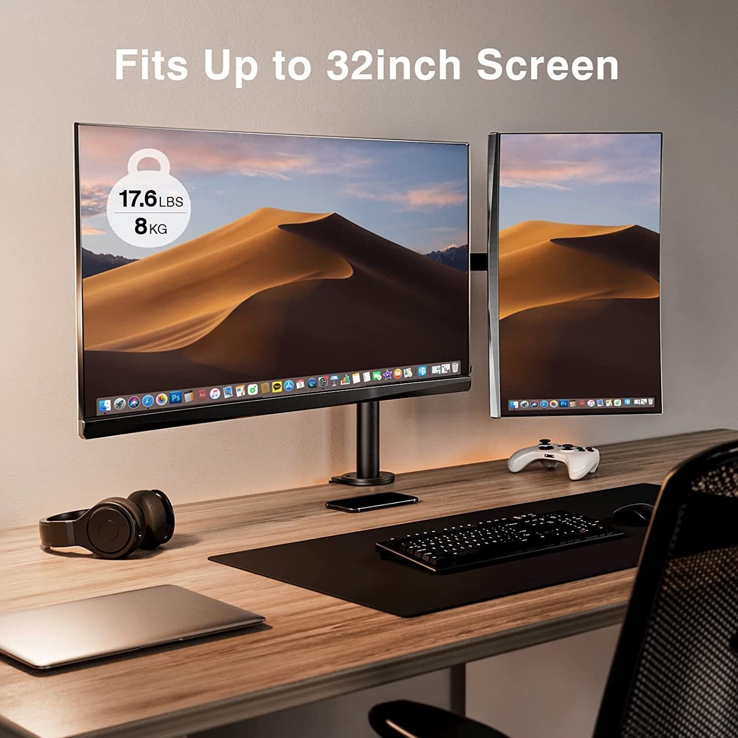 Supporto da Scrivania per 2 Monitor 13-32'' a Morsetto in Supporti Scontolo.net - Potenza, commercioVirtuoso.it