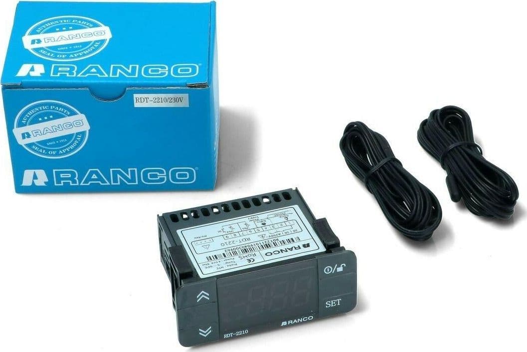 TERMOSTATO DIGITALE FRIGORIFERO 230V RANCO RDT-2210 USCITA RELE 20A COMPRESSORE in prodotto EuroStore07 - Alatri, commercioVirtuoso.it