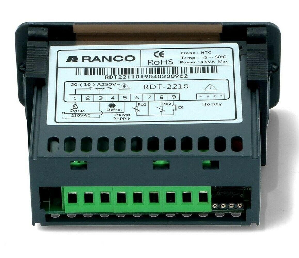TERMOSTATO DIGITALE FRIGORIFERO 230V RANCO RDT-2210 USCITA RELE 20A COMPRESSORE in prodotto EuroStore07 - Alatri, commercioVirtuoso.it