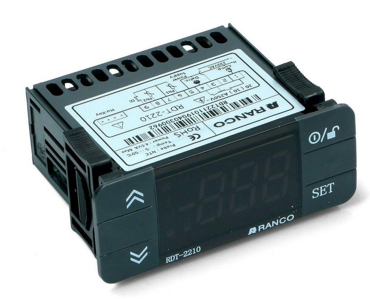 TERMOSTATO DIGITALE FRIGORIFERO 230V RANCO RDT-2210 USCITA RELE 20A COMPRESSORE in prodotto EuroStore07 - Alatri, commercioVirtuoso.it