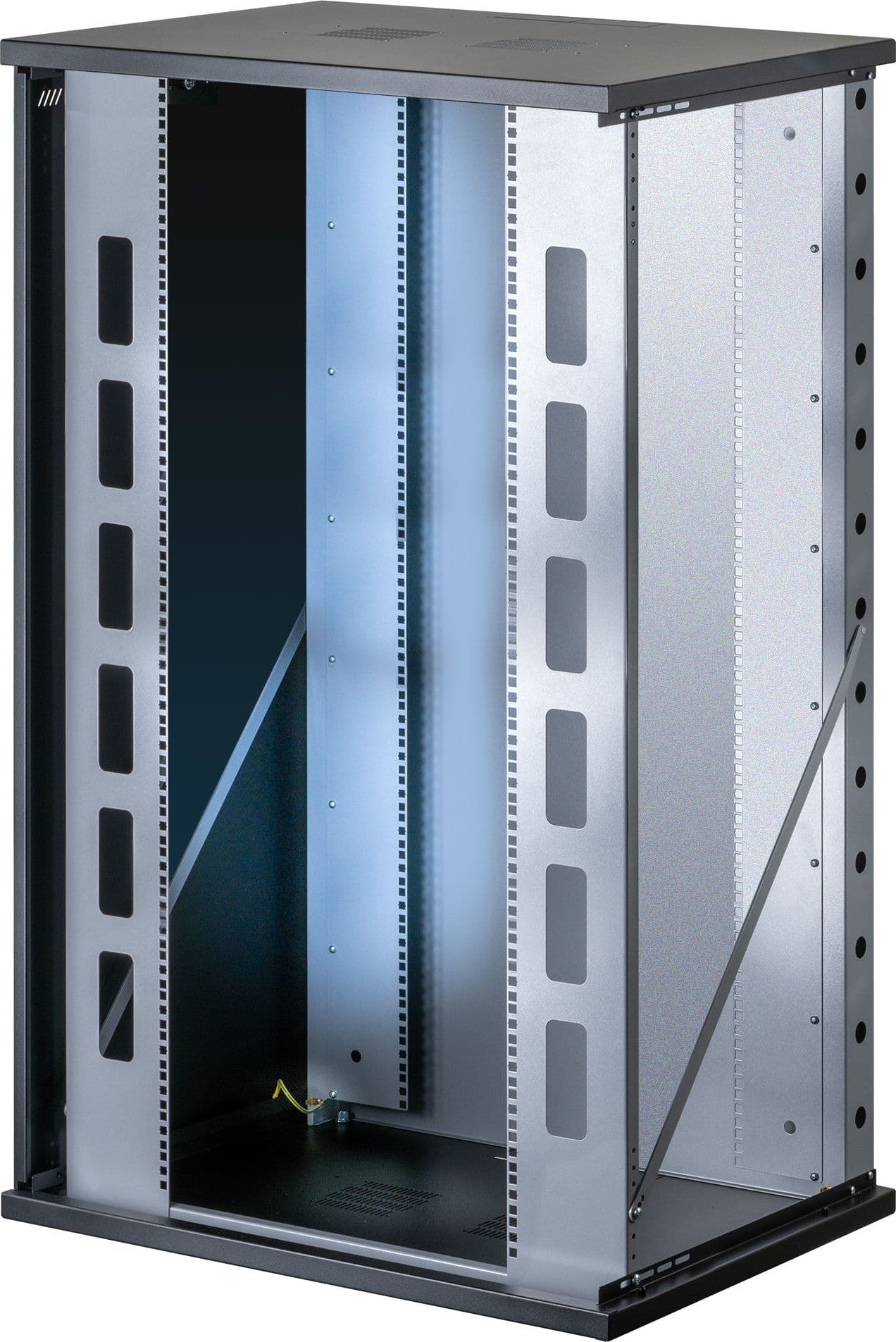 Armadio Rack 19'' a Muro 22U P 600mm L 800mm Porta Vetro Nero in  Scontolo.net - Potenza, commercioVirtuoso.it