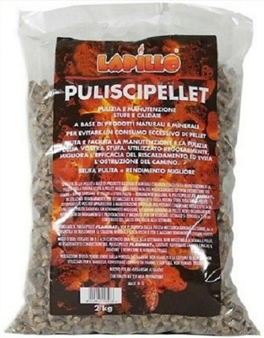 LAPILLO PELLET SPAZZACAMINO STUFE CALDAIE PELLET TOGLI FULIGGINE 2 KG FE 209243 in prodotto EuroStore07 - Alatri, commercioVirtuoso.it