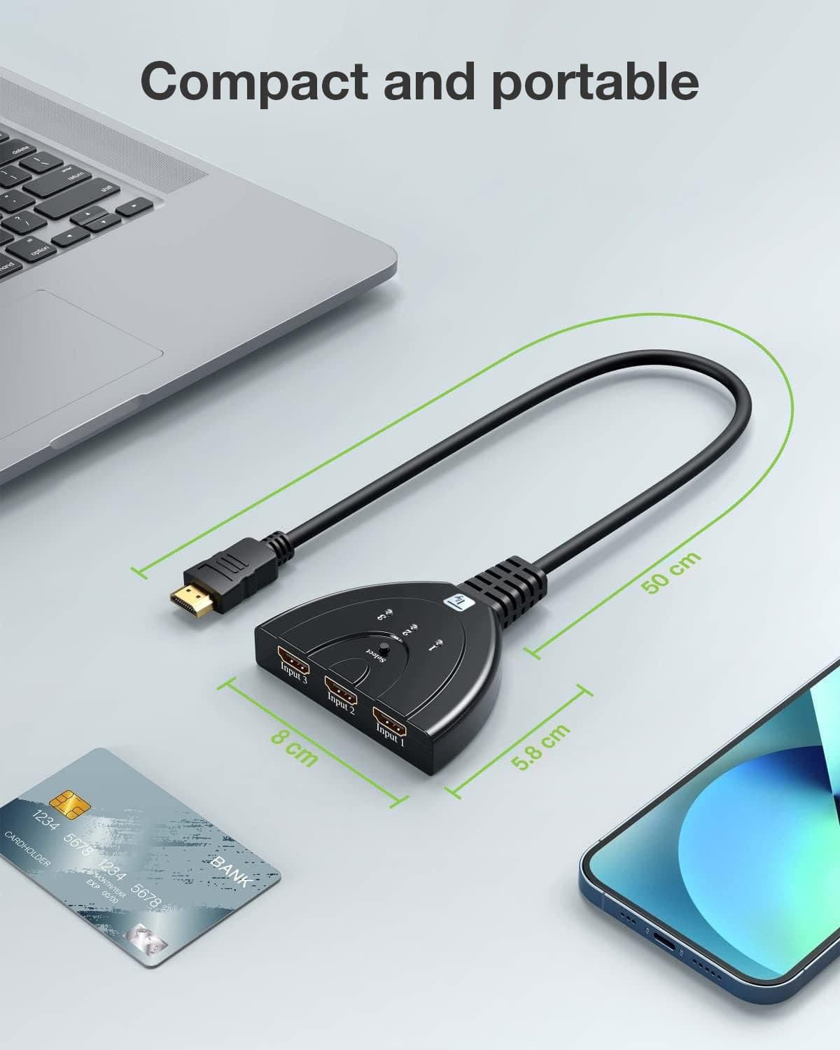 Switch Splitter HDMI 3x1 8K@60Hz Compatto in Splitter Scontolo.net - Potenza, commercioVirtuoso.it