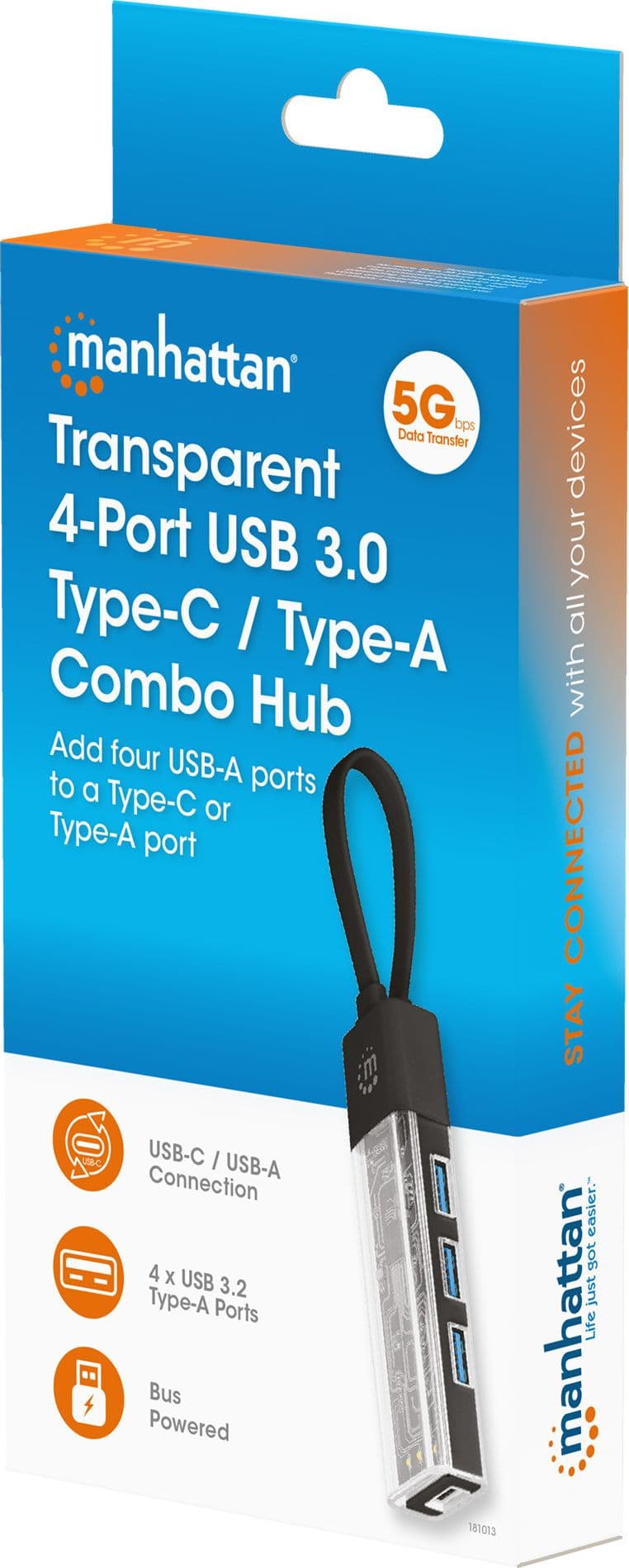 Hub Combo USB 3.0 USB-C&trade e USB-A 4 Porte Nero Trasparente in  Scontolo.net - Potenza, commercioVirtuoso.it