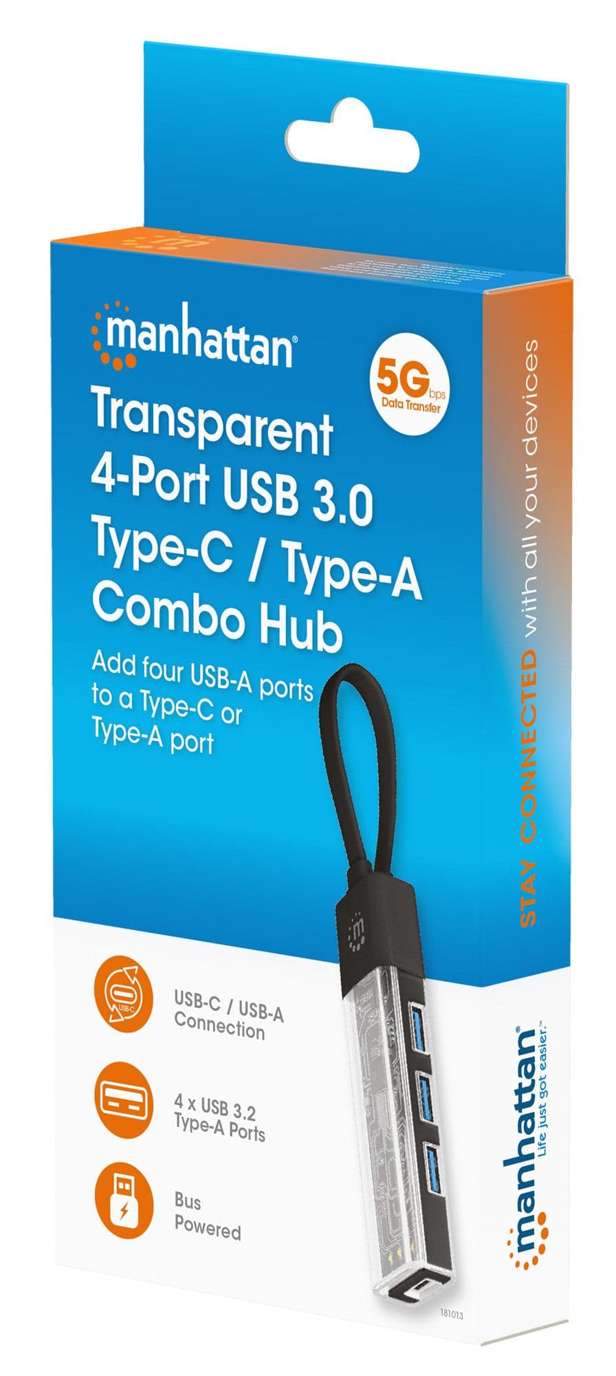 Hub Combo USB 3.0 USB-C&trade e USB-A 4 Porte Nero Trasparente in  Scontolo.net - Potenza, commercioVirtuoso.it