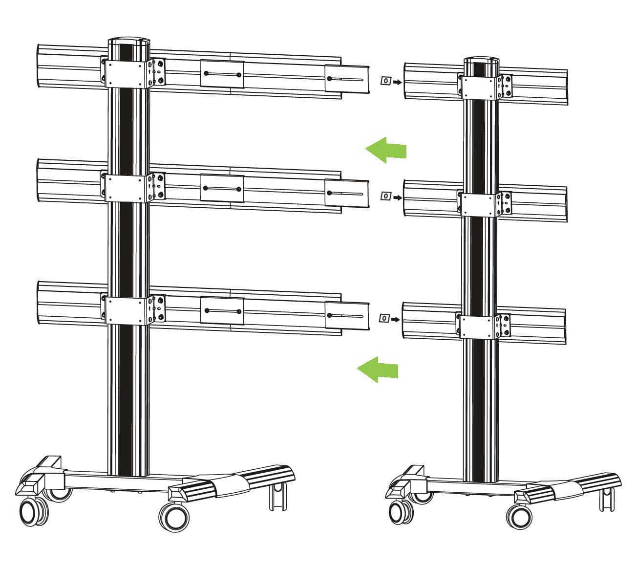 Kit Staffe e Braccio di Giunzione per Supporto Video Wall da Pavimento in Custodie di sorveglianza e staffe di montaggio Scontolo.net - Potenza, commercioVirtuoso.it