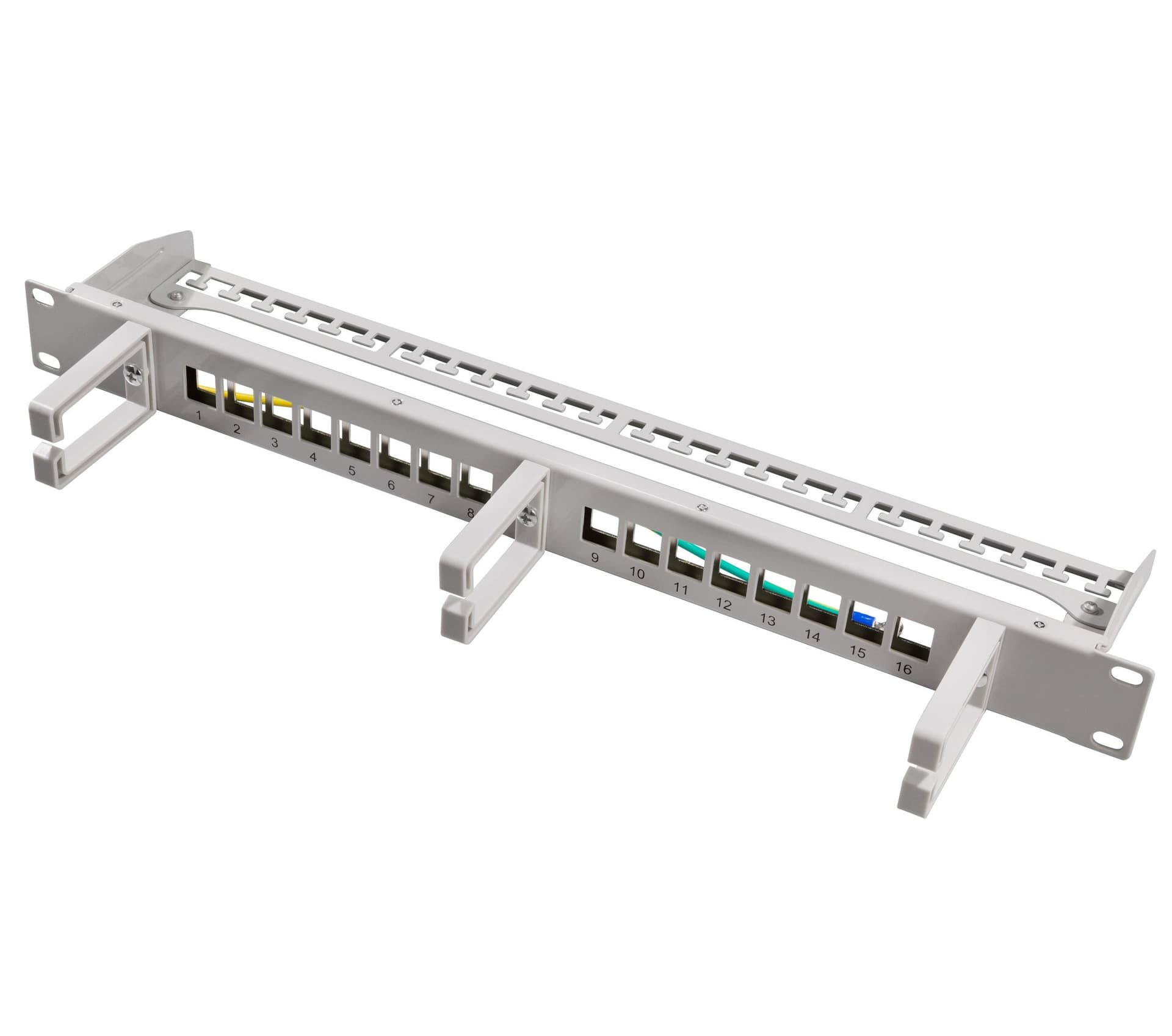 Pannello Patch 16 Posti Keystone Senza Frutti con Gestione Cavi Grigio in Cavi Ethernet Scontolo.net - Potenza, commercioVirtuoso.it
