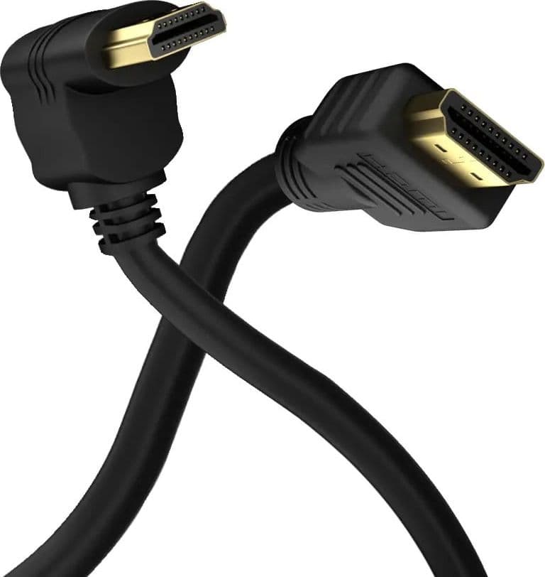 Cavo HDMI&trade High Speed con Ethernet A/A M/M Angolato 90&deg 2m in Cavi HDMI Scontolo.net - Potenza, commercioVirtuoso.it