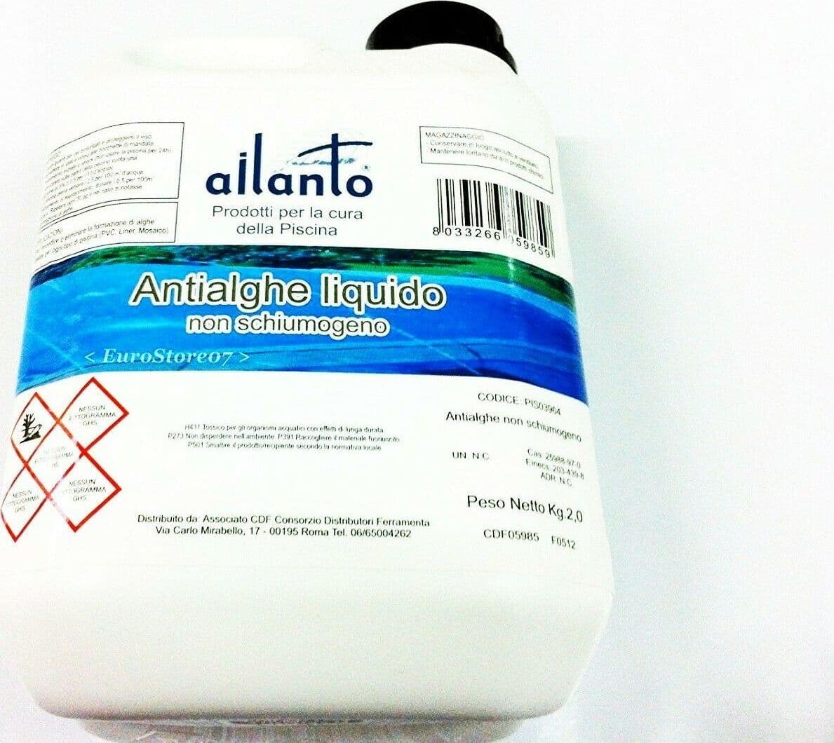 ANTIALGHE IGENIZZANTE NO SCHIUMA LT 2 SUPERCONCENTRATO PISCINA GIARDINO 204538 in prodotto EuroStore07 - Alatri, commercioVirtuoso.it