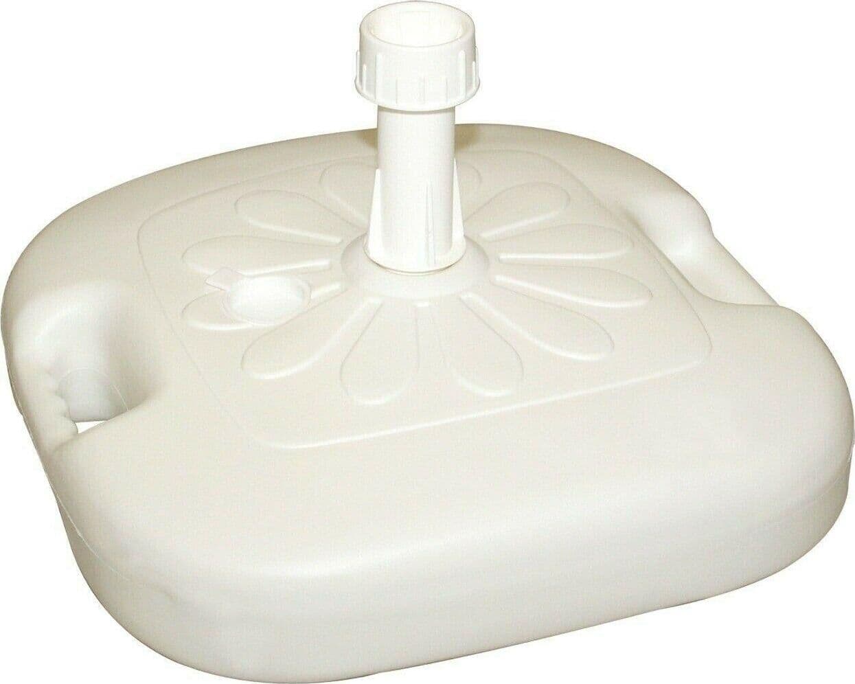 BASE ** BIANCA * IN PLASTICA CM 45X45 PER OMBRELLONE PALO MAX 32 MM DF 6130950 in prodotto EuroStore07 - Alatri, commercioVirtuoso.it