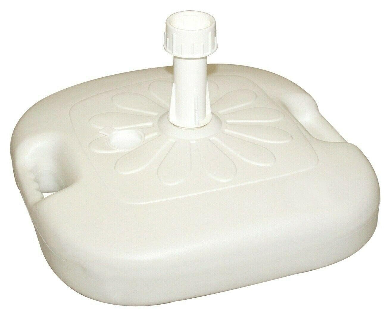 BASE ** BIANCA * IN PLASTICA CM 45X45 PER OMBRELLONE PALO MAX 32 MM DF 6130950 in prodotto EuroStore07 - Alatri, commercioVirtuoso.it