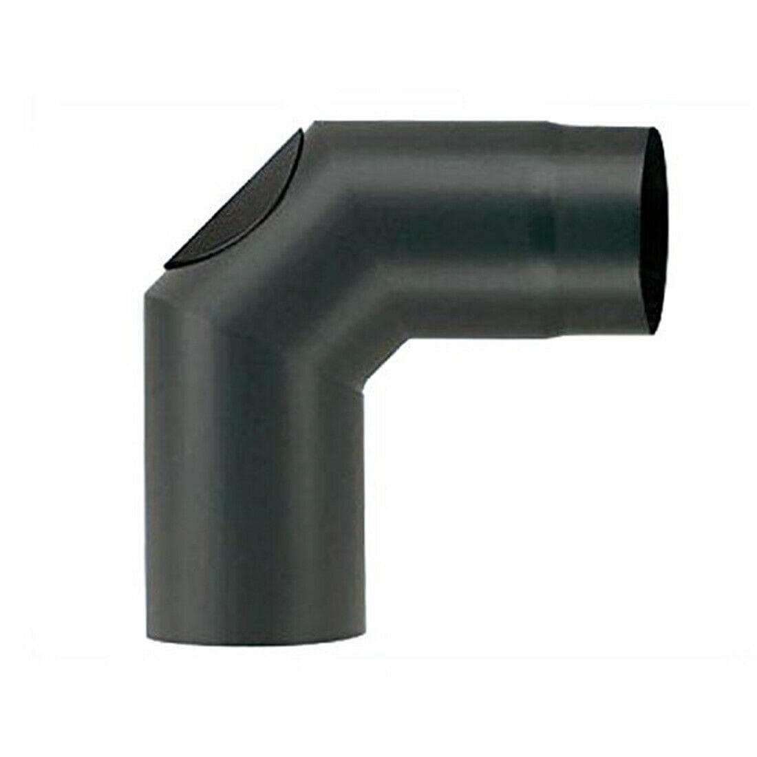 GOMITO STUFA LEGNA 90°- ø mm.130 - PORC. C/ISPEZIONE ALA NERO OPACO FER 363297 in prodotto EuroStore07 - Alatri, commercioVirtuoso.it