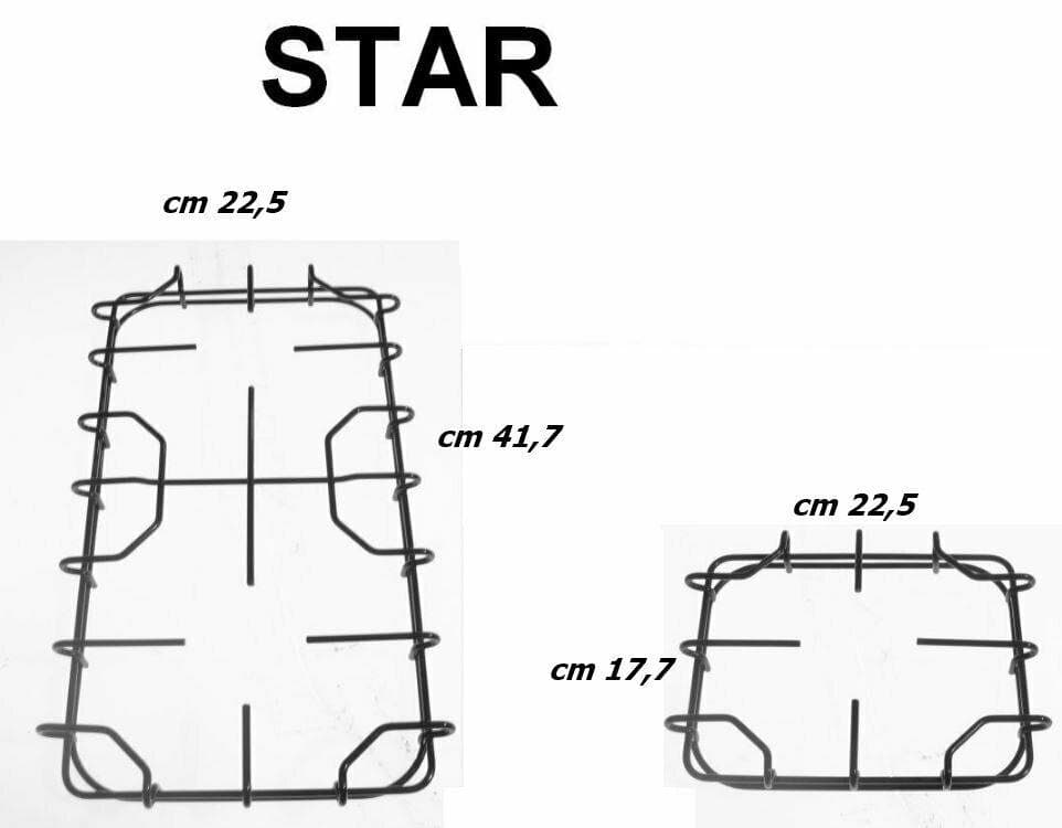 STAR GRIGLIE SMALTATE NERE CUCINA 2 F + 1 F CM 41,7 X 22,5 + 225 x 177 P 5552 53 in prodotto EuroStore07 - Alatri, commercioVirtuoso.it