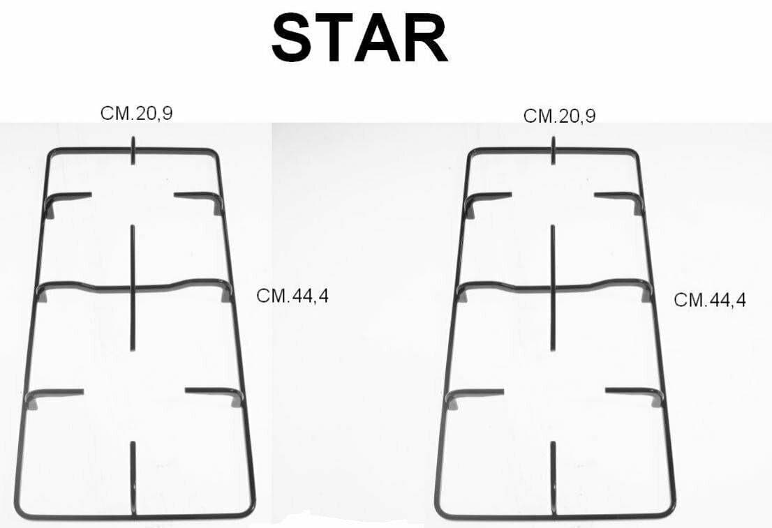 STAR KIT GRIGLIE IN PIATTINA SMALTATE NERE CUCINA 4 FUOCHI KP560-60-5F P 5550 in prodotto EuroStore07 - Alatri, commercioVirtuoso.it