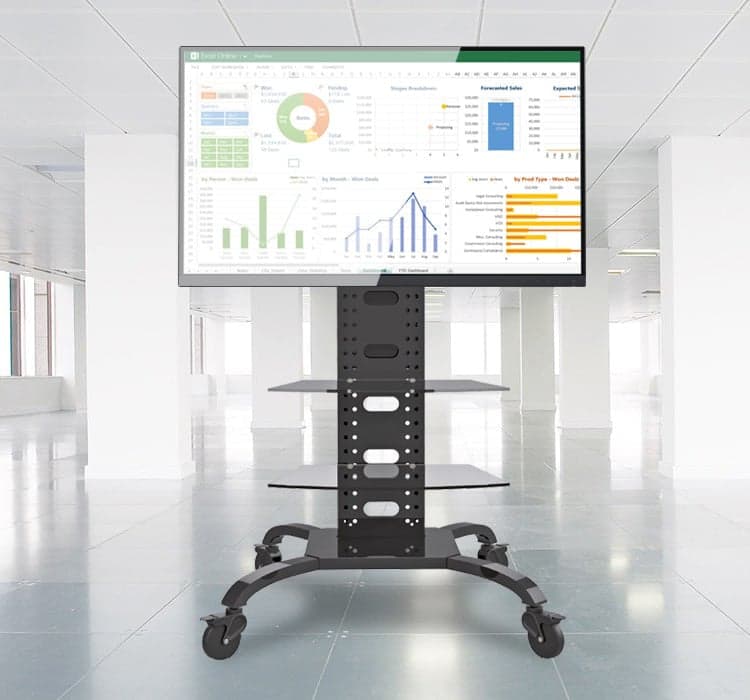 Supporto a Pavimento con 2 Mensole Trolley TV LCD/LED/Plasma 32-70'' in Supporti da parete e da soffitto Scontolo.net - Potenza, commercioVirtuoso.it
