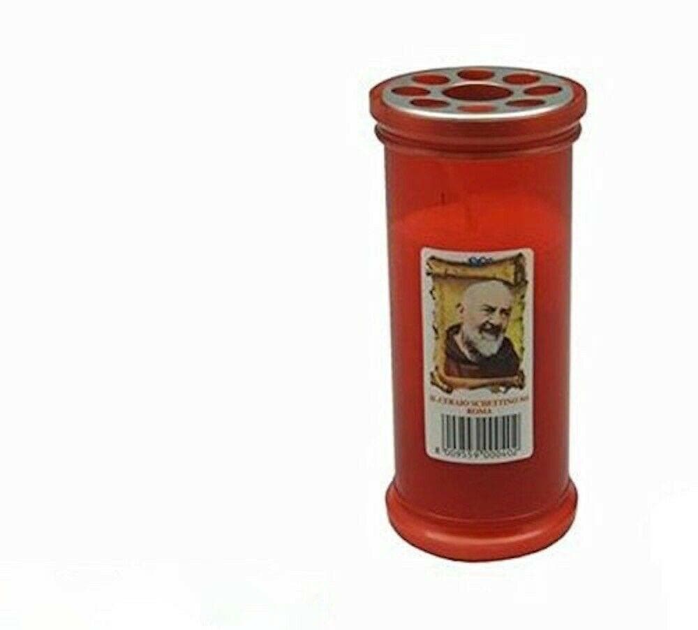CERO LUMINO VOTIVO CM.23 CANDELA PER PATRONO CIMITERO MEDIO A 80 PRA in prodotto EuroStore07 - Alatri, commercioVirtuoso.it