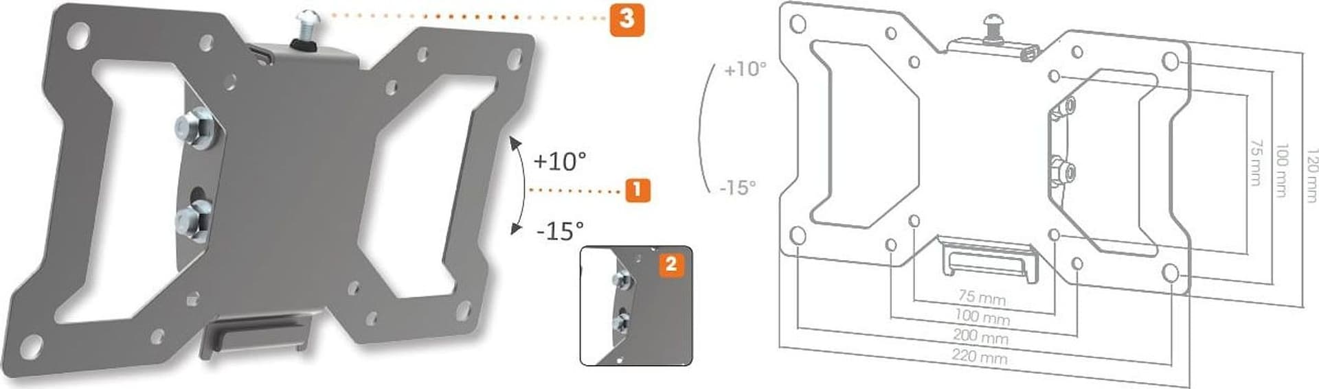 Supporto a Muro Universale Inclinabile per TV LED LCD 13-32'' in Supporti da parete e da soffitto Scontolo.net - Potenza, commercioVirtuoso.it