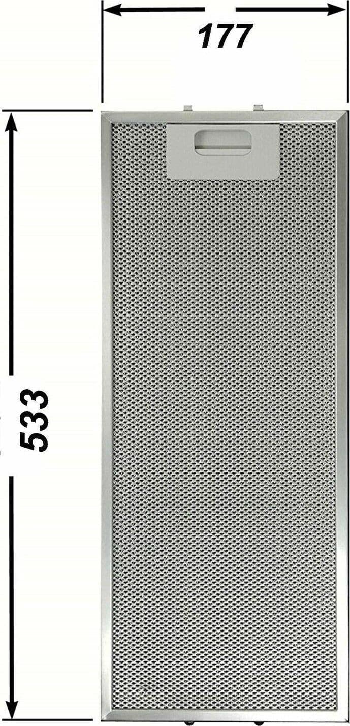 ELICA IKEA WHIRLPOOL FILTRO CAPPA METALLICO 533x177x9mm F 206 in prodotto EuroStore07 - Alatri, commercioVirtuoso.it