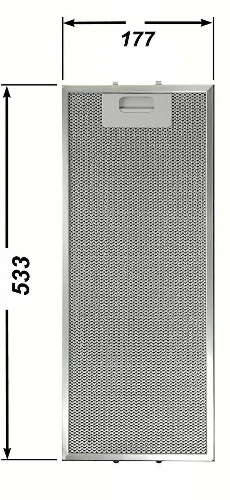 ELICA IKEA WHIRLPOOL FILTRO CAPPA METALLICO 533x177x9mm F 206 in prodotto EuroStore07 - Alatri, commercioVirtuoso.it