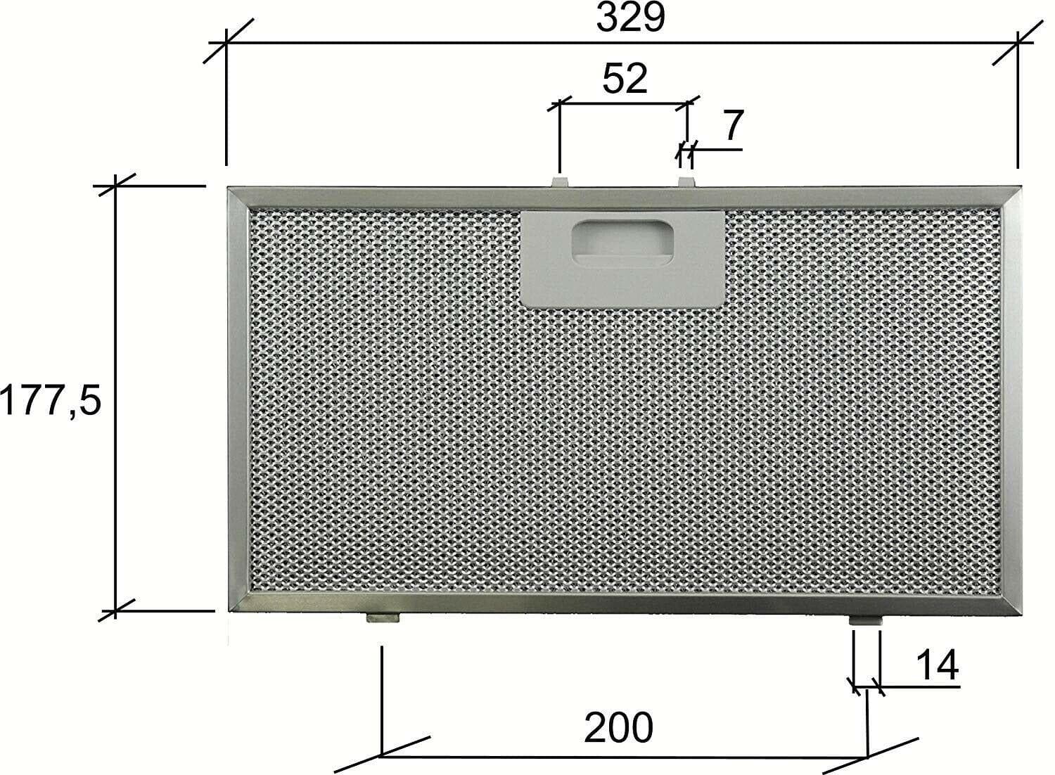 FILTRO CAPPA ELICA COMPATIBILE mm.329 x 177,5 x 9 IN ALLUMINIO F 240 in prodotto EuroStore07 - Alatri, commercioVirtuoso.it