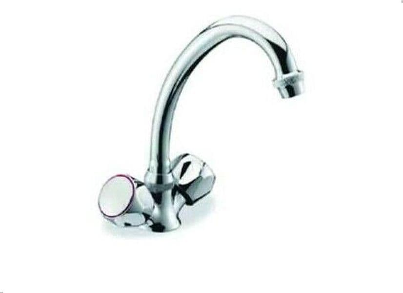 Gruppo lavandino lavello rubinetto monoforo 2 manopole cromato inox FER 70225 in prodotto EuroStore07 - Alatri, commercioVirtuoso.it