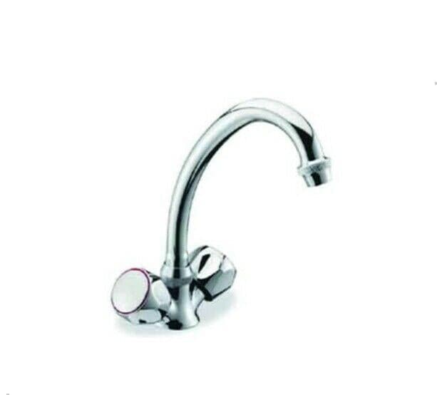 Gruppo lavandino lavello rubinetto monoforo 2 manopole cromato inox FER 70225 in prodotto EuroStore07 - Alatri, commercioVirtuoso.it