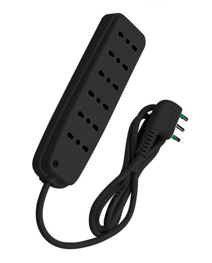 Multipresa 6 Posti con Spina Italiana Angolata Nero in Multiprese Scontolo.net - Potenza, commercioVirtuoso.it