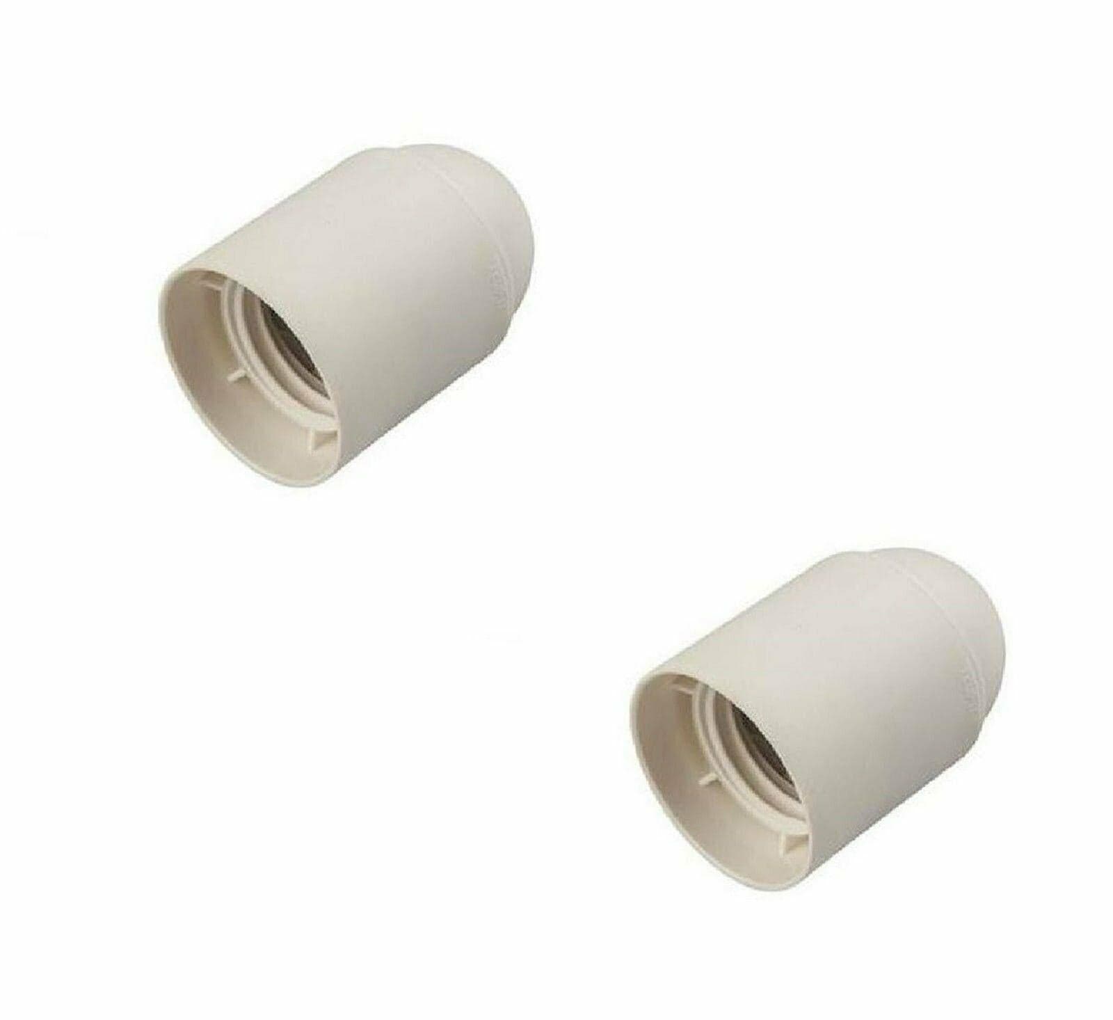 PORTALAMPADA E 27 BIANCO IN BAKELITE ATTACCO PICCOLO 2 PEZZI in prodotto EuroStore07 - Alatri, commercioVirtuoso.it