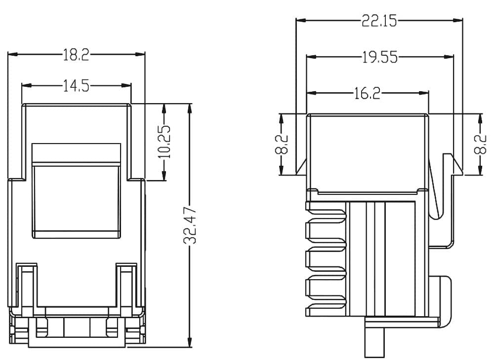 Frutto Keystone RJ45 Cat.6 UTP IDC 90&deg Blu in Cavi Ethernet Scontolo.net - Potenza, commercioVirtuoso.it